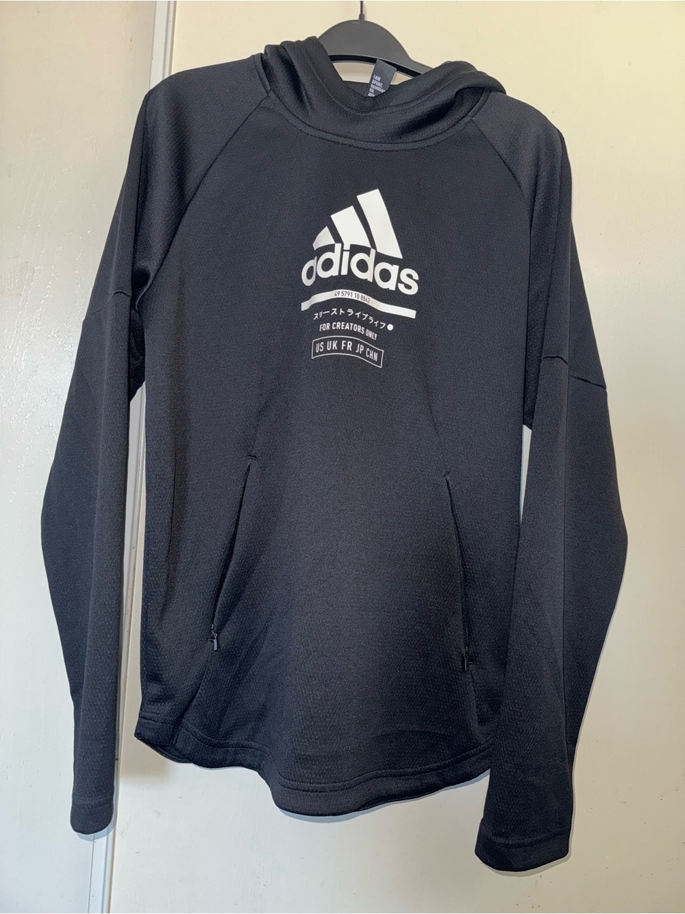adidas Men’s Black Crewneck Logo Sweatshirt